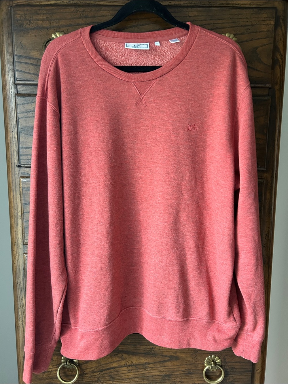 Southern Tide Heathered Salmon Crewneck Sweatshirt